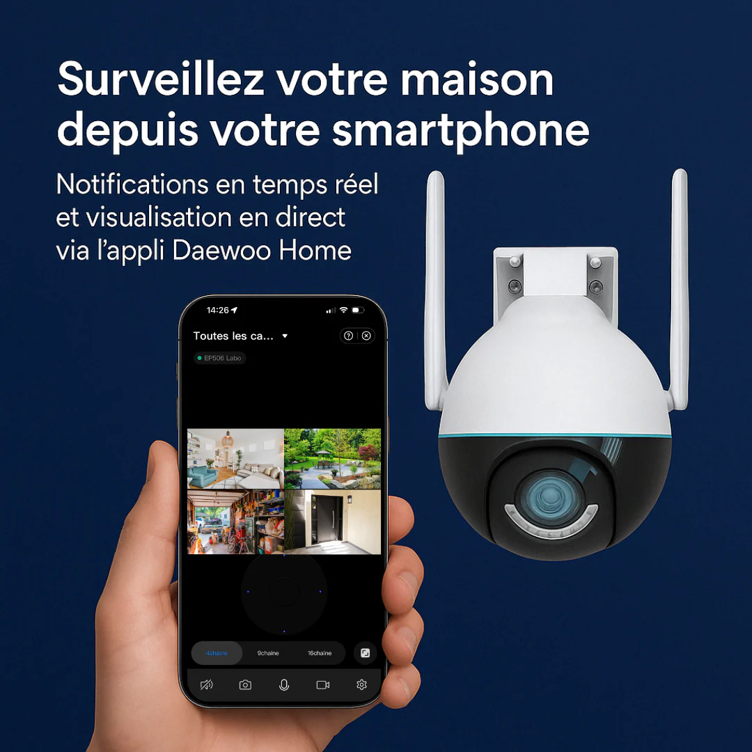 Caméra EP506 extérieure rotative filaire - 4MP - Image 3
