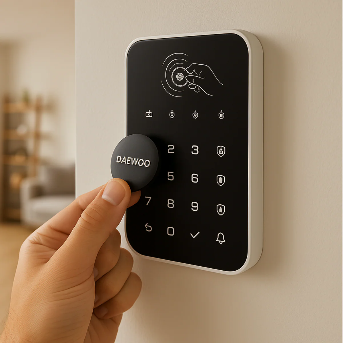 Clavier sans fil avec 2 badges RFID WKE301 | Compatible Touch/Vigilia (AM30x) - Image 3