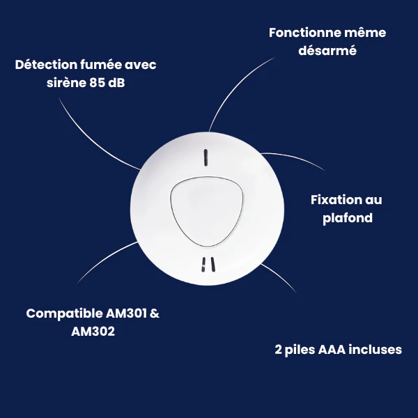 Détecteur de fumée WSD301 | Compatible Touch/Vigilia (AM30x) - Image 5