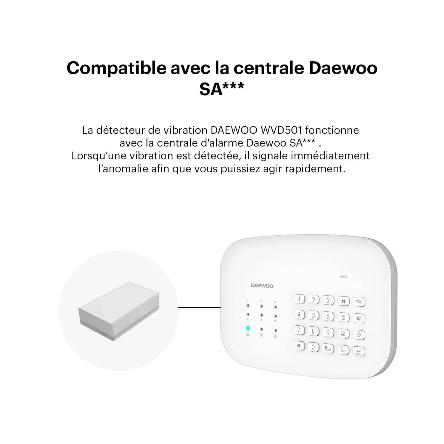 Détecteur de vibration WVD501 | Compatible Key (SA501) - Image 3